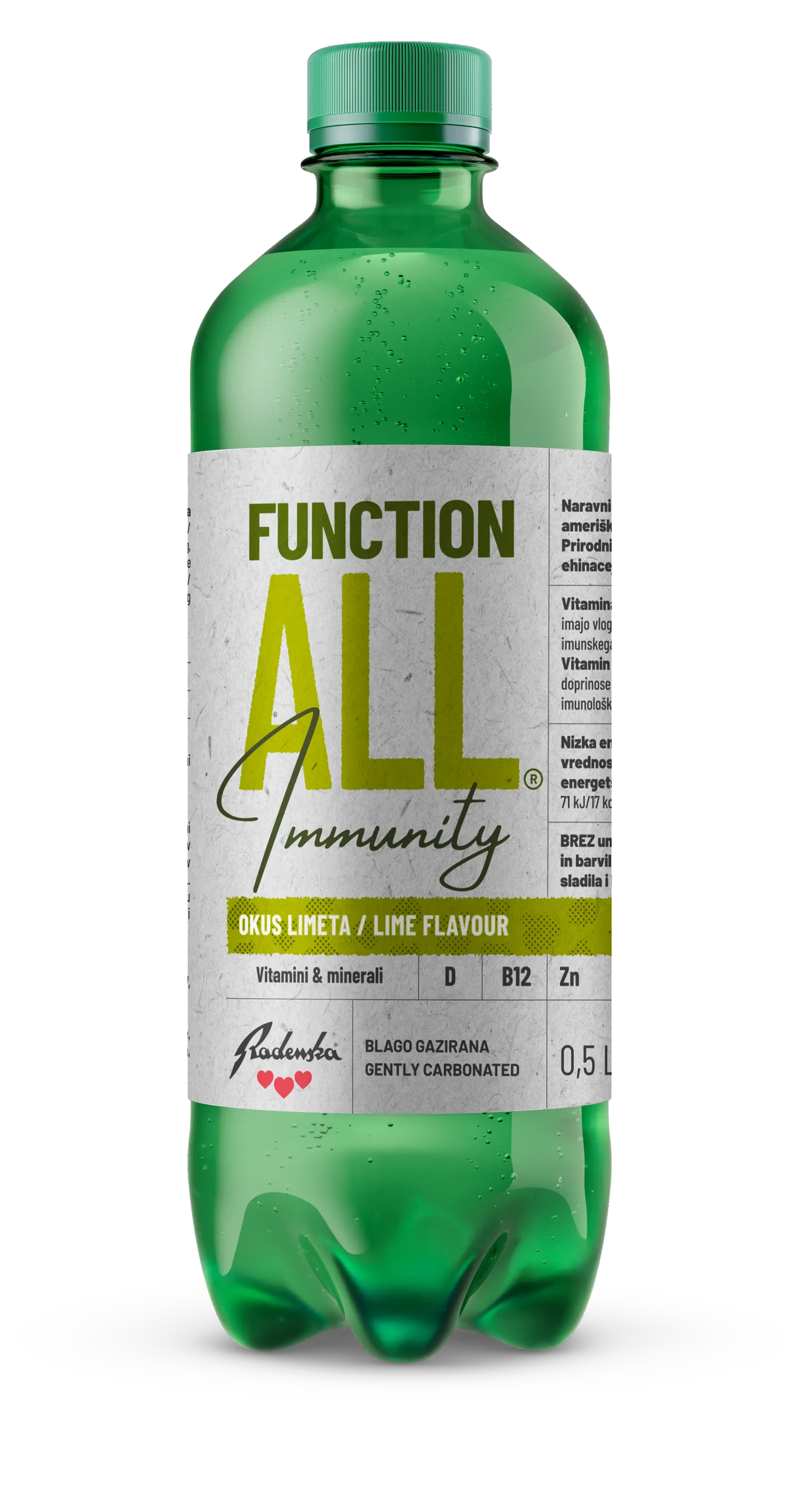 Radenska, Ujë Functionall, Imunitet, plastikë, 0,5 L